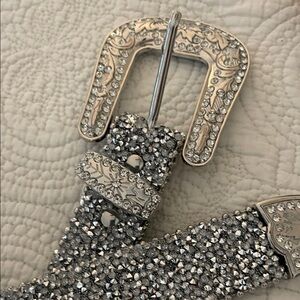 BKE Silver Rhinestone Belt size Small.  NWT